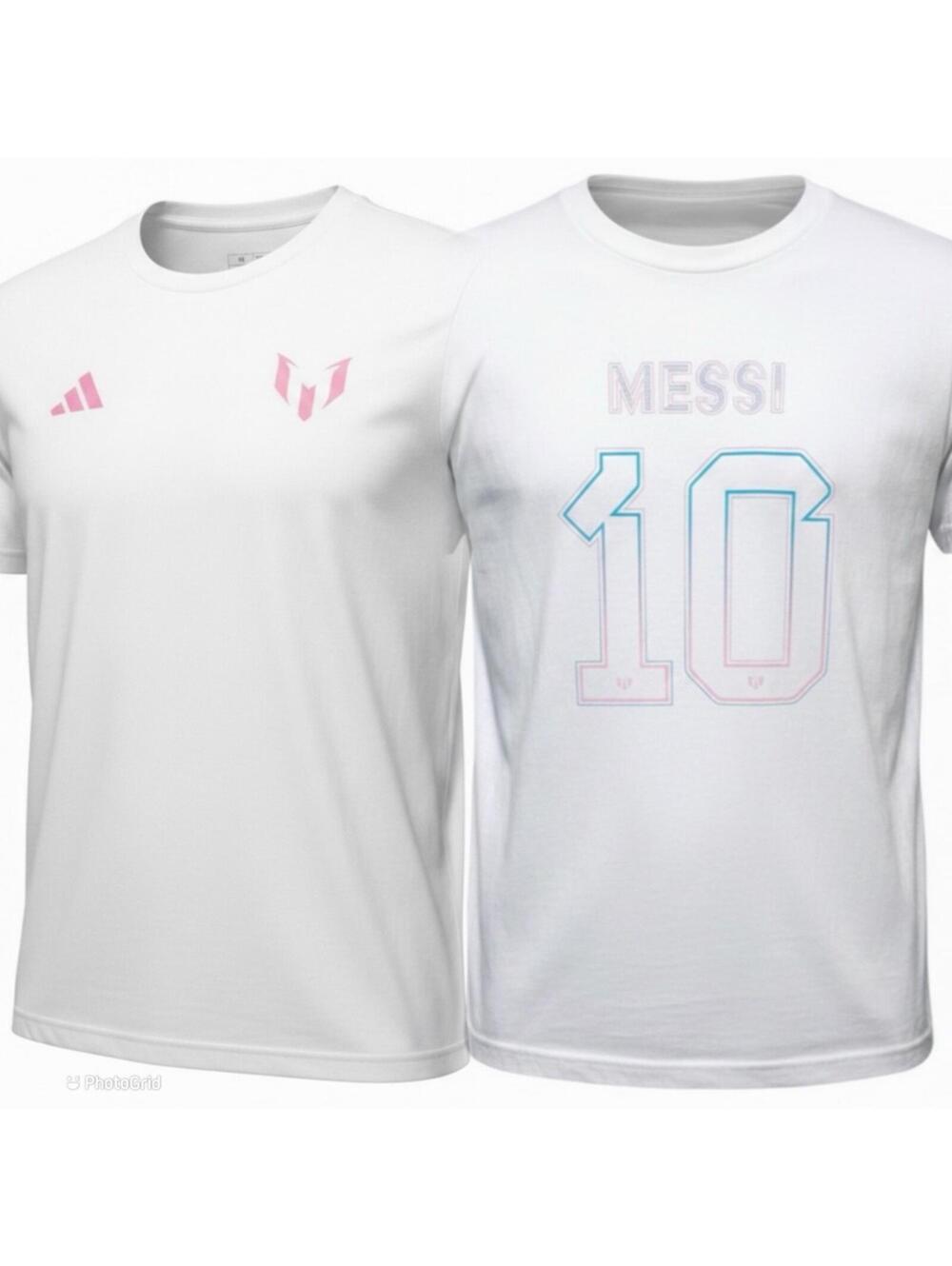 adidas Lionel Messi Cotton Tee White M L XL Inter Miami CF Graphic Street Soccer